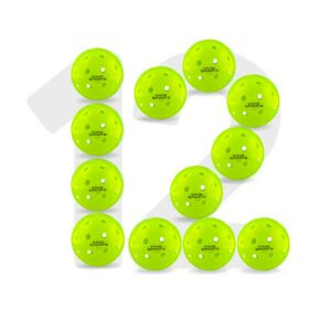 Vivid Sports Outdoor Pickleballs | 12 Pack | 6 Pack | USA Pickleball Approved & Sanctioned for Tournament Play, Pickleball Balls with Mesh Carry Bag