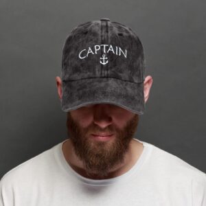 Embroidered Boat Captain Hat & First Mate Hat for Men Women Boating Marine Sailor Trucker Baseball Caps Nautical Gifts (Captain First Mate)