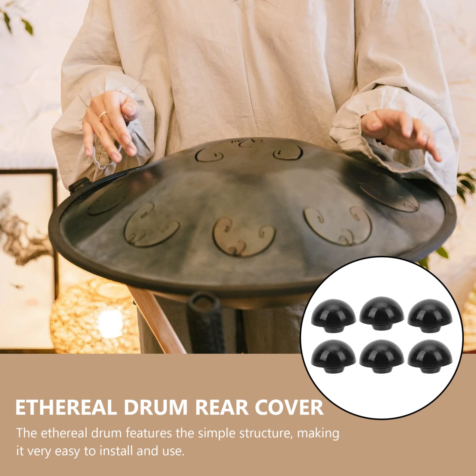 Generic Silicone Ethereal Drum Ethereal Drum Parts Hand Drums Foot Plug ethereal drum stand Foot Plugs: 6pcs