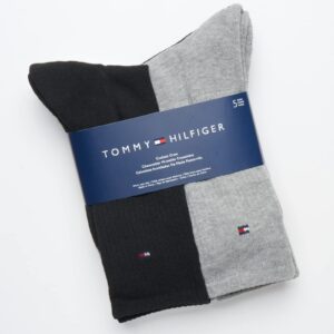 Tommy Hilfiger Men's Athletic Socks - Cushioned Crew Socks (5 Pack), Size 7-12, BlackWhiteGrey