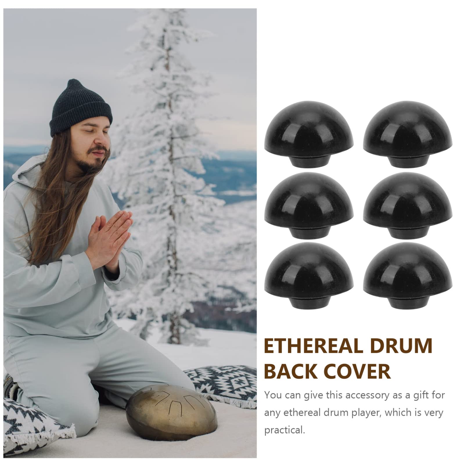 Generic Silicone Ethereal Drum Ethereal Drum Parts Hand Drums Foot Plug ethereal drum stand Foot Plugs: 6pcs