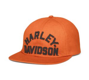 harley-davidson men's staple unstructured cap, orange - 97645-22vm