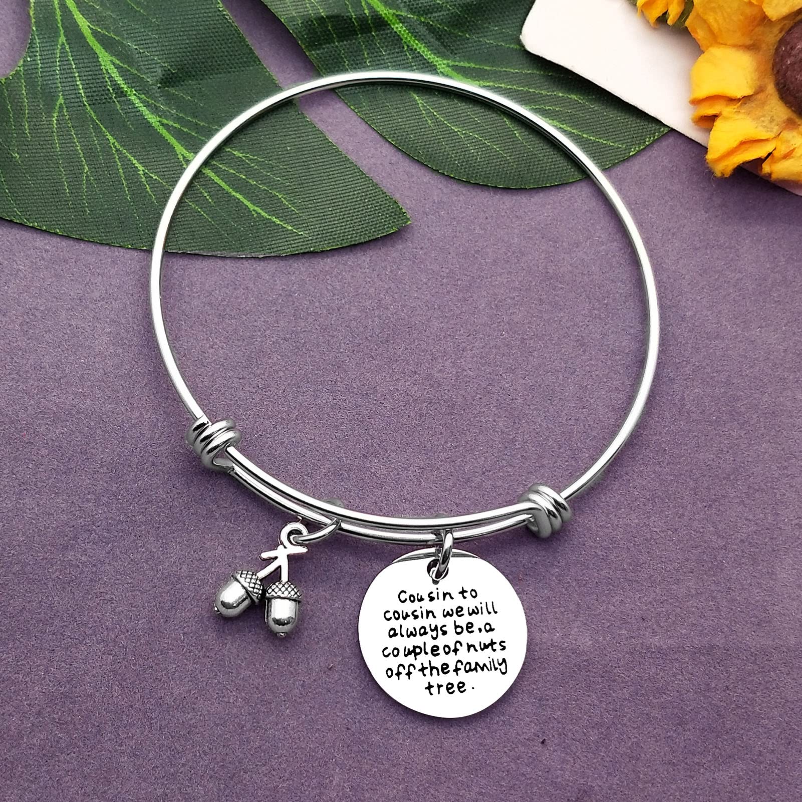 Vadaka Cousin Bracelet from Cousins Gift Women Funny Cousins Jewelry Cousin to Cousin Gift Family Jewelry Bracelet Birthday Gifts for Cousin Bangle Christmas Graduation Gifts