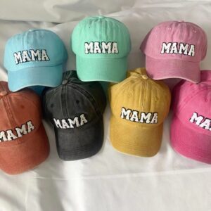 2PCS Parent-Child Hat Mother Child Daughter Son Baby Family Hat Retro Baseball Cap Snap Cap Mothers Day Black