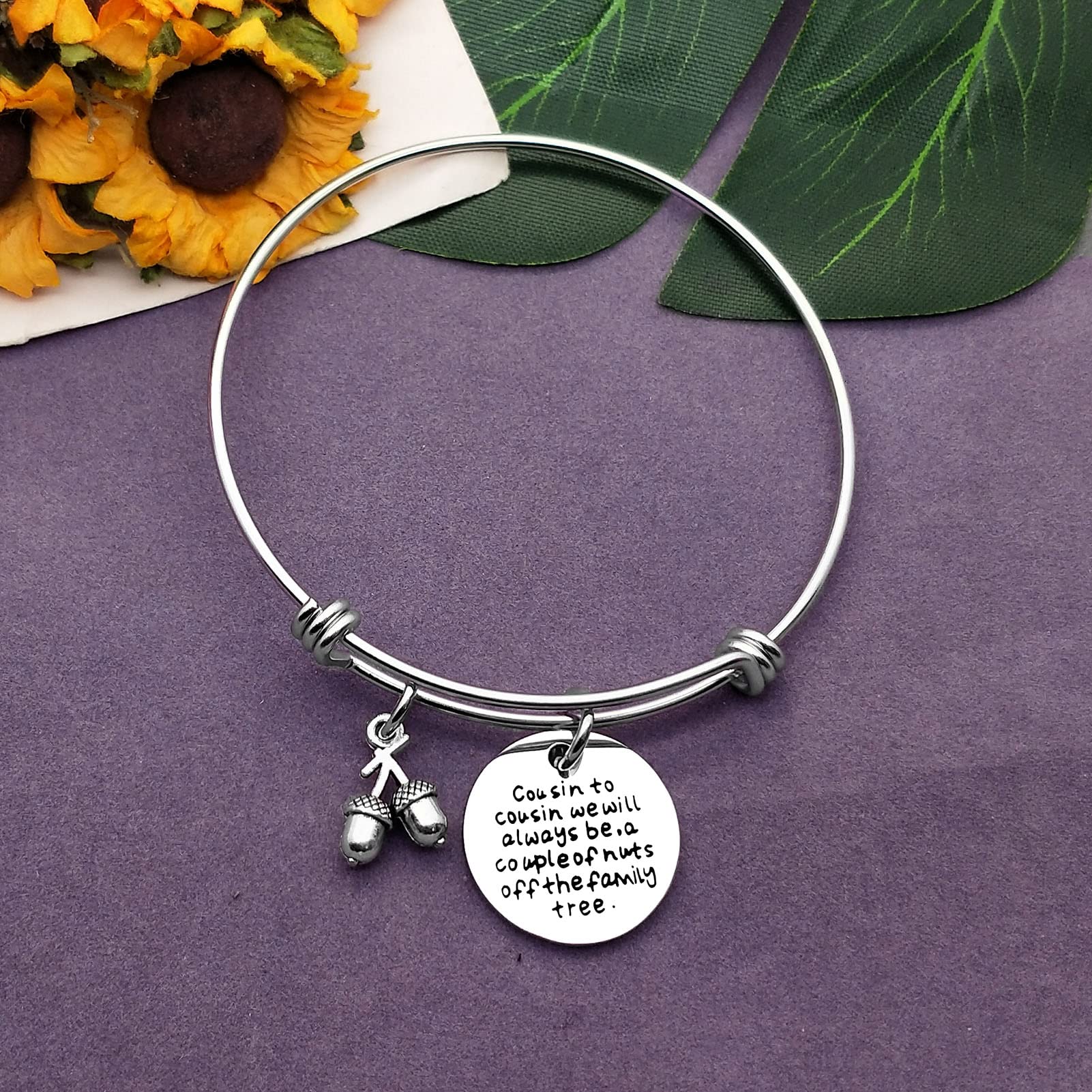 Vadaka Cousin Bracelet from Cousins Gift Women Funny Cousins Jewelry Cousin to Cousin Gift Family Jewelry Bracelet Birthday Gifts for Cousin Bangle Christmas Graduation Gifts