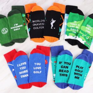 Jeasona Golf Gifts for Men Funny Fun Crazy Mens Golf Socks