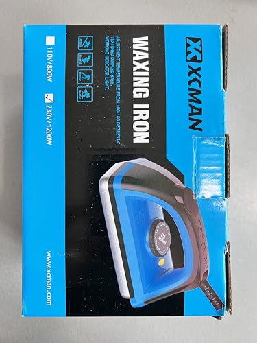 XCMAN Ski Snowboard Waxing Iron 120V 800W with Dimpled Base Plate and Good Thermosta High Temperature Control Accuracy