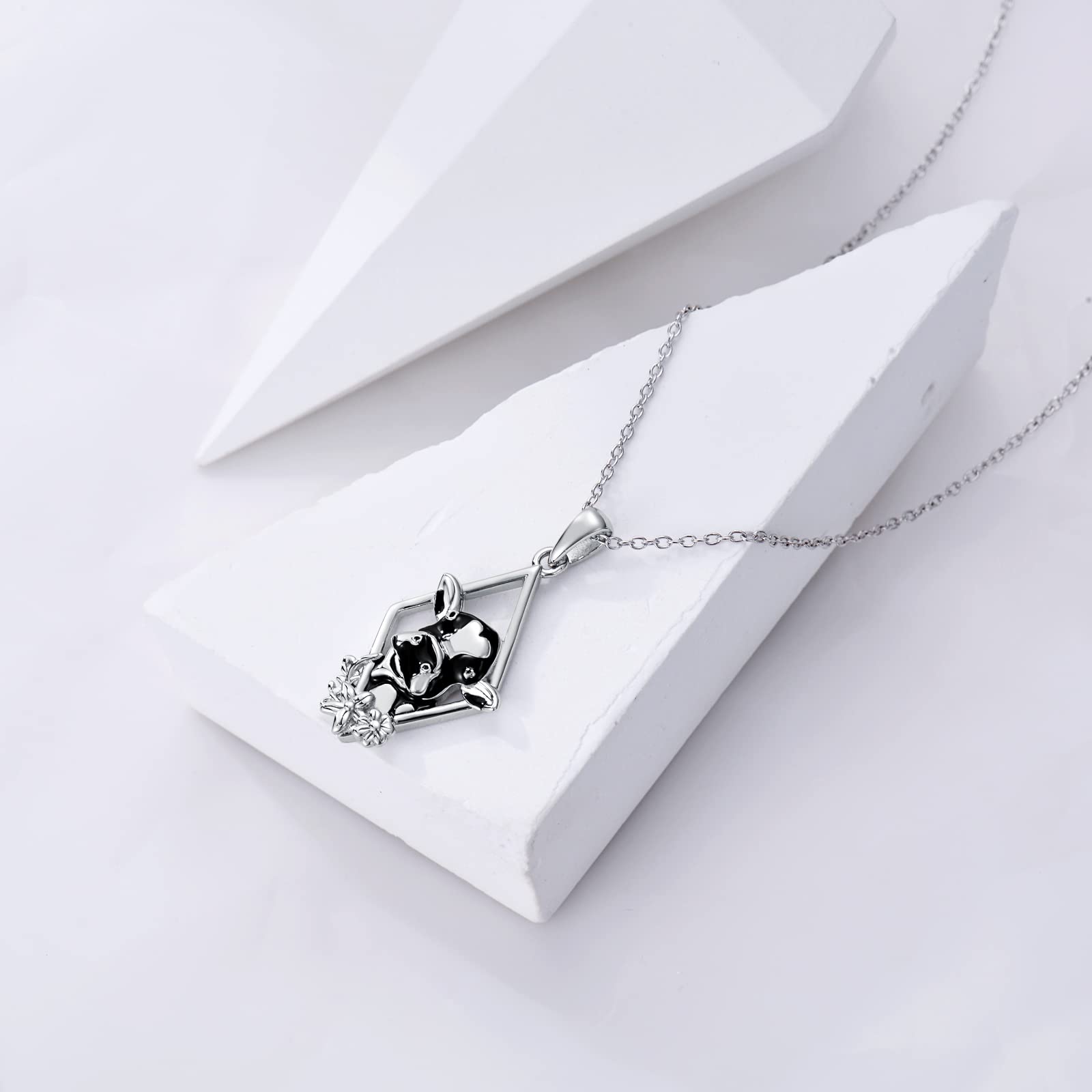 LEECCI Cow Necklace for Women 925 Sterling Silver Cow Jewelry Gifts for Women Mother