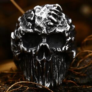 ZMY Home Skull Ring Stainless Steel Jewelry Biker Rings Stitch Skull Scary Death Ring for Gift (13)