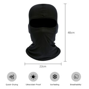 SUNLAND Black Balaclava Motorcycle Cycling Bike Bandana Hiking Skateboard Head Sock 6 Pack