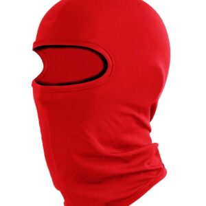 Balaclava Ski Mask Head Mask Full Face Mask Windproof Face Cover Sun UV Protection Scarf Men Women Outdoor Sport Cycling Cap (Red)