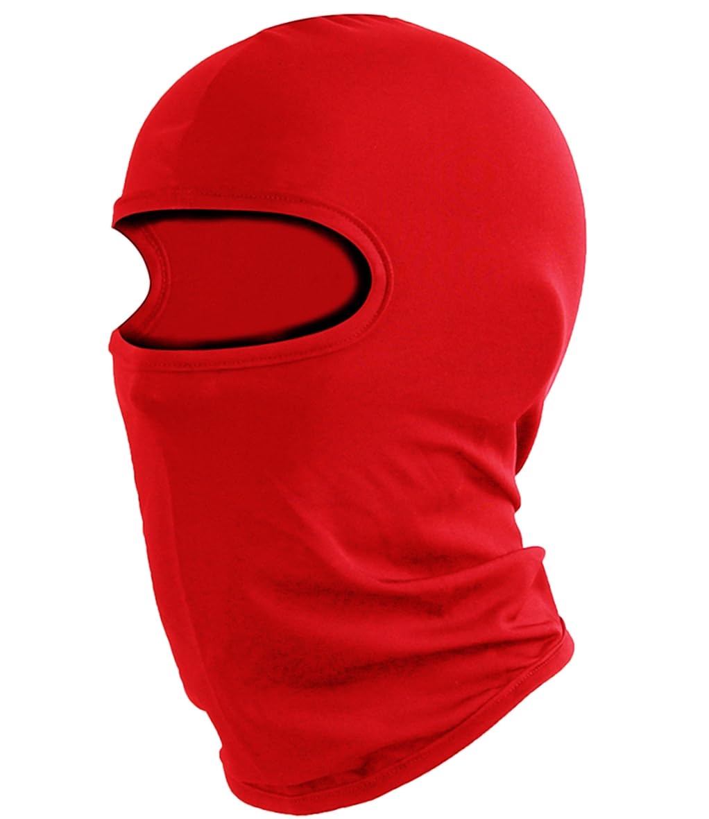 Balaclava Ski Mask Head Mask Full Face Mask Windproof Face Cover Sun UV Protection Scarf Men Women Outdoor Sport Cycling Cap (Red)