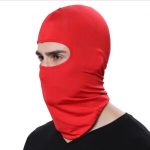 Balaclava Ski Mask Head Mask Full Face Mask Windproof Face Cover Sun UV Protection Scarf Men Women Outdoor Sport Cycling Cap (Red)