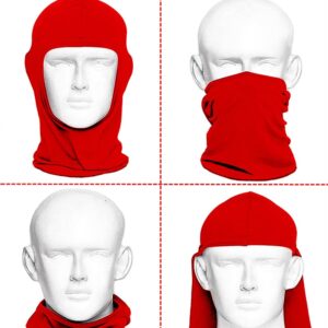 Balaclava Ski Mask Head Mask Full Face Mask Windproof Face Cover Sun UV Protection Scarf Men Women Outdoor Sport Cycling Cap (Red)