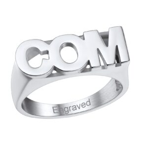 customized letter ring for women custom block initial rings