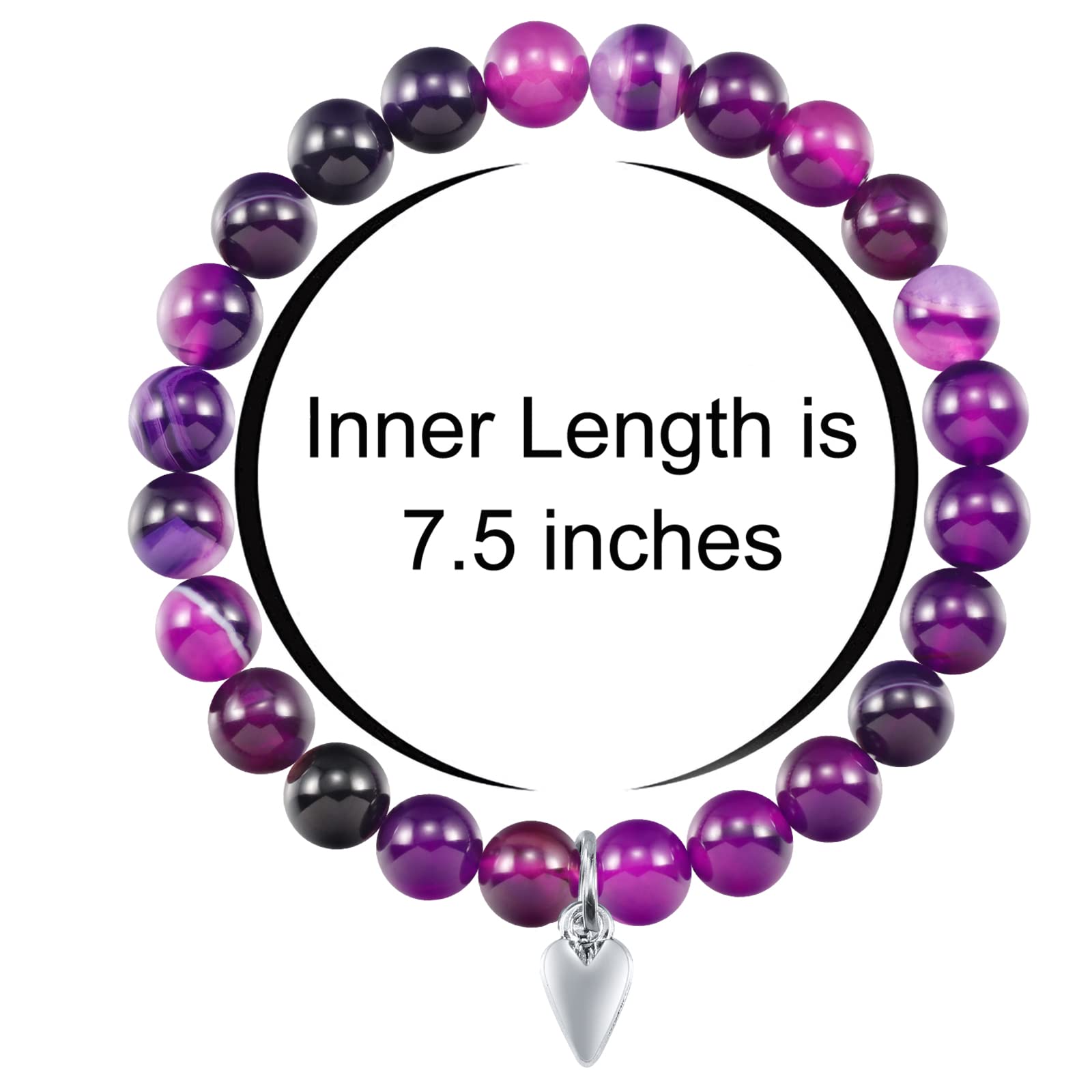 75th Birthday Gifts for Women, Amethyst Beads Birthday Bracelet for Woman Truning 75 Years Old Jewelry Gift for Her Women Mom Sister Best Friend Wife Grandmother Birthday Gifts（Amethyst）