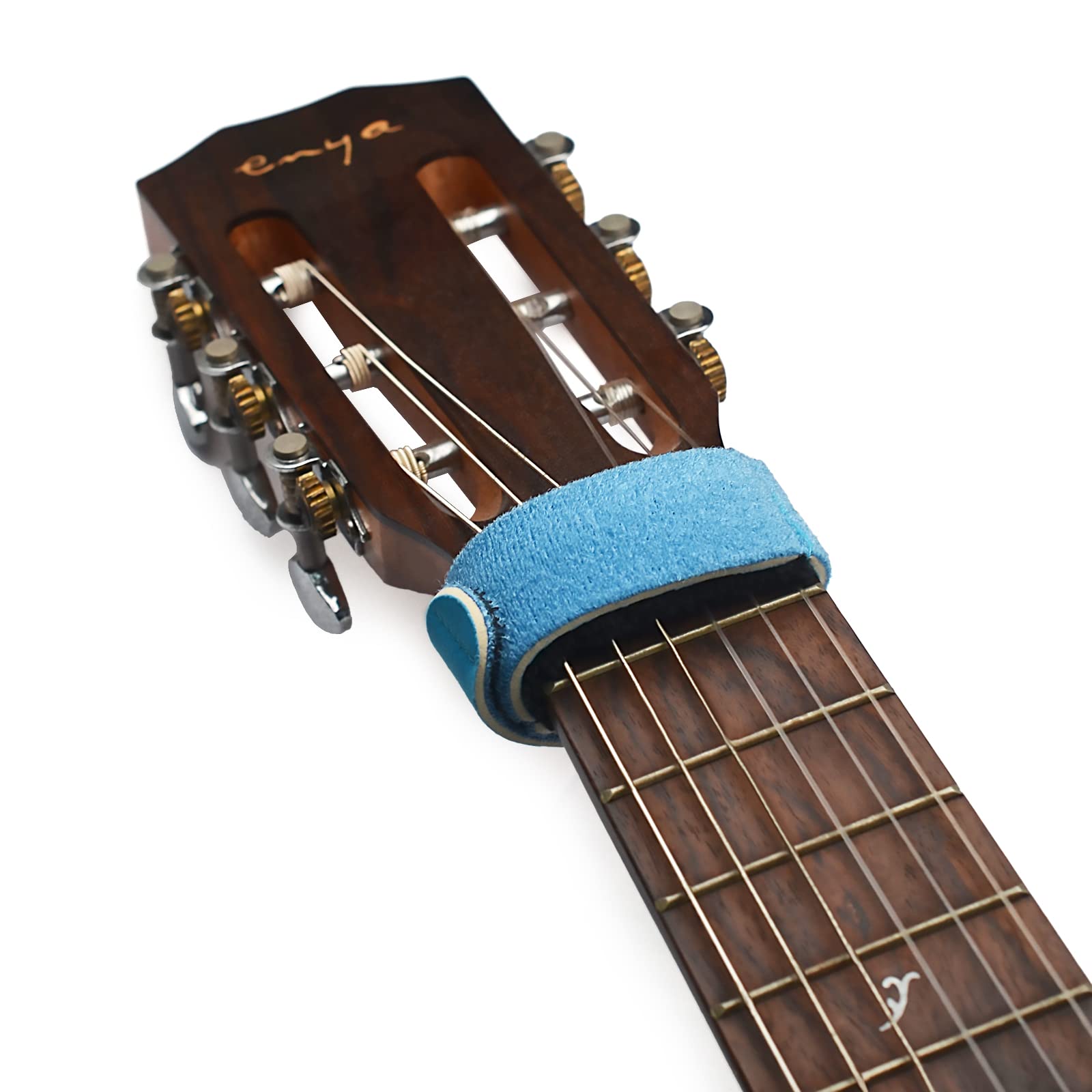 SAPHUE 2PCS Guitar String Mute Damper,Guitar String Cover Tape, Adjustable Bass Mute, Fingerboard Mute Tape, Musical Instrument Accessories（blue）