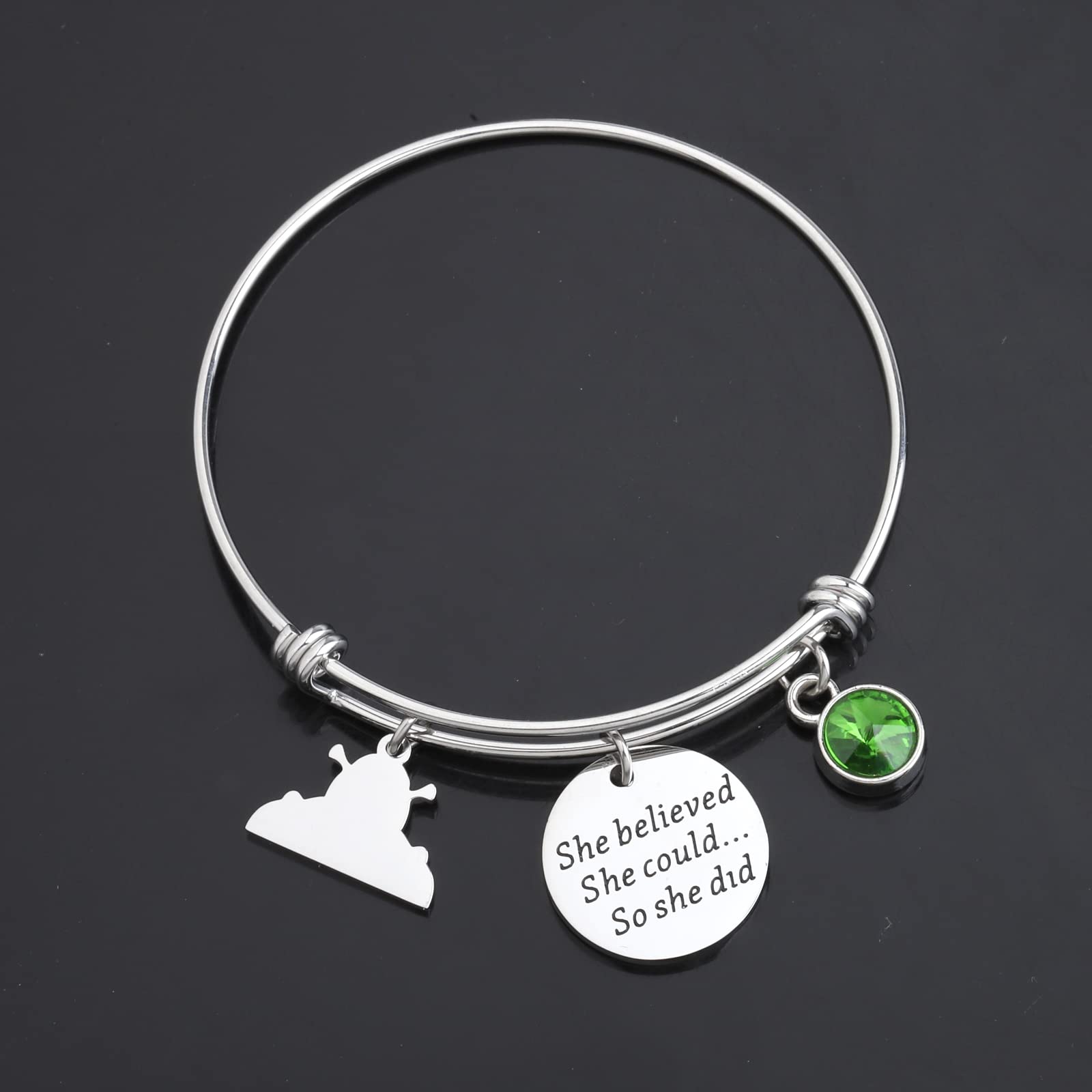 FAADBUK Cartton Bracelet Monster Fans GiftShe Believed She Could so She Did Inspiration Gift for Her (Shrek Bracelet)