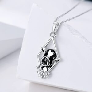 LEECCI Cow Necklace for Women 925 Sterling Silver Cow Jewelry Gifts for Women Mother