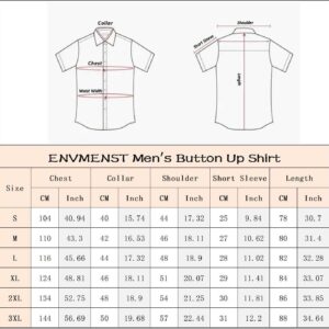 ENVMENST Men's Christmas Button Down Shirt Santa Party Short Sleeve Holiday Casual Hawaiian Shirts(Santa C404,L)