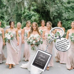 PLITI Bridesmaid Keychain Bridesmaid Proposal Gift Junior Bridesmaid Wedding Gift From Bride Bouquet Charm Bridal Shower Gift (Bridesmaid photo Do ky)