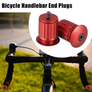 X AUTOHAUX 1 Pair Aluminum Alloy 17.5-22mm Handlebar End Plugs for Road Mountain Bicycle Adjustable Handlebar Bike Bar Ends Red