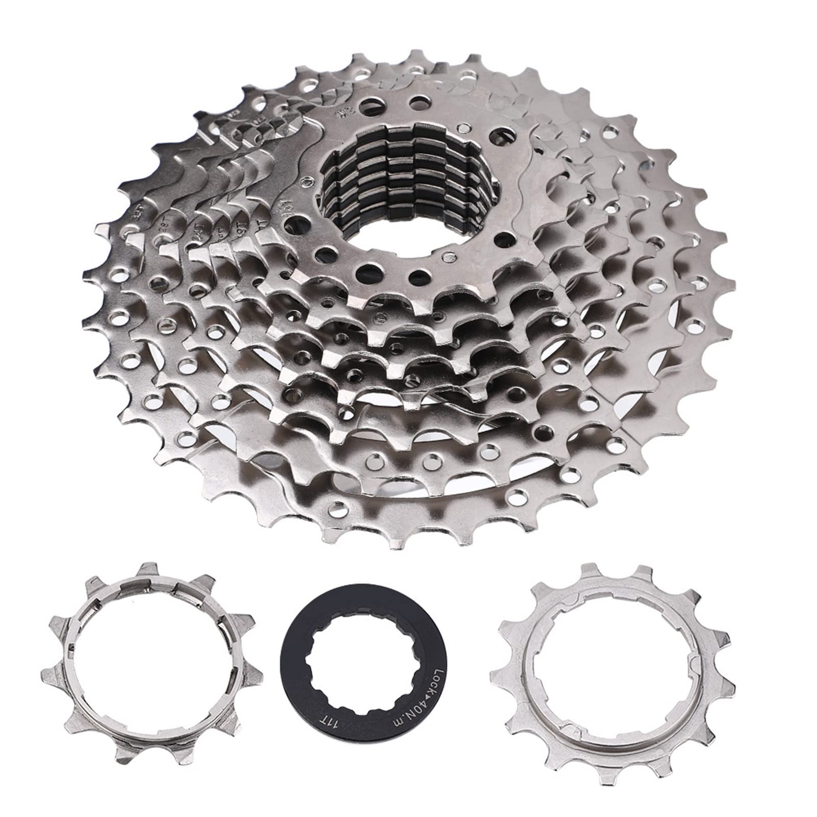 Bike Freewheel Cassette Sprocket, 9/10/11/12 Speed 32/36/42/46T Road Bicycle Replacement Accessories, Bicycle Multiple Freewheel,Bike Sprocket(9S 11-32T), Freewheel Bike Cassette Road 11-32T Spro