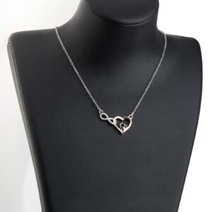 PLITI Memorial Necklace Sympathy Gift Goodbyes Are Not Forever Goodbyes Are Not The End Infinity Heart Necklace for Women (Infinity Heart Goodbyes nec)