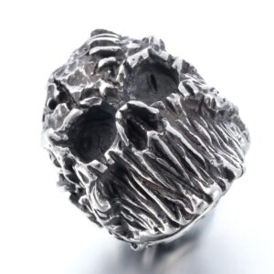 ZMY Home Skull Ring Stainless Steel Jewelry Biker Rings Stitch Skull Scary Death Ring for Gift (13)