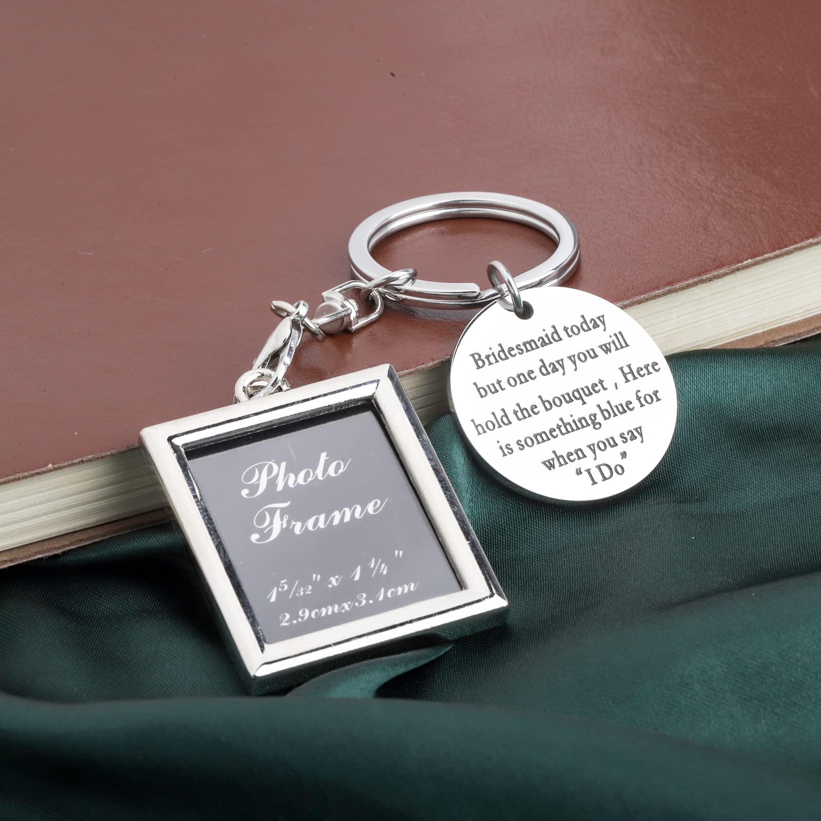 PLITI Bridesmaid Keychain Bridesmaid Proposal Gift Junior Bridesmaid Wedding Gift From Bride Bouquet Charm Bridal Shower Gift (Bridesmaid photo Do ky)