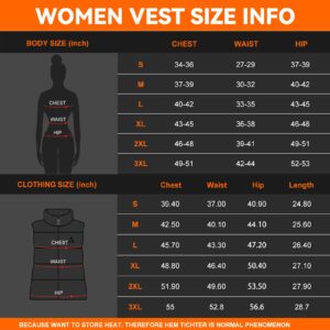 KOVNLO Womens Heated Vest, 4 in 1 Smart Controller, Lights-out Design, Lightweight Heating Vest (Battery Pack Not Included)