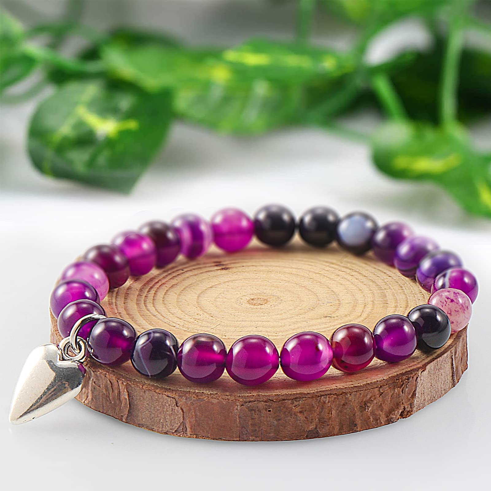 80th Birthday Gifts for Women, Amethyst Beads Birthday Bracelet for Woman Truning 80 Years Old Jewelry Gift for Her Women Mom Sister Best Friend Wife Grandmother Birthday Gifts（Amethyst）