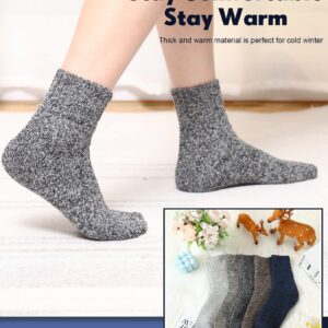 JaGely 20 Pairs Women Knit Wool Socks Bulk Thick Warm Winter Socks Crew Socks Gifts Women Athletic Socks Hiking Socks Soft Casual Socks