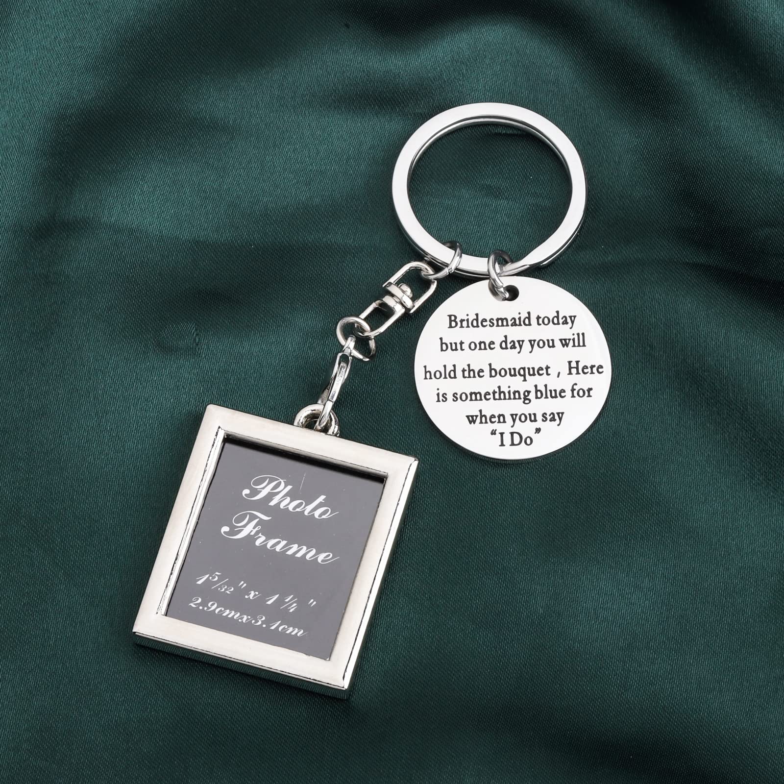 PLITI Bridesmaid Keychain Bridesmaid Proposal Gift Junior Bridesmaid Wedding Gift From Bride Bouquet Charm Bridal Shower Gift (Bridesmaid photo Do ky)