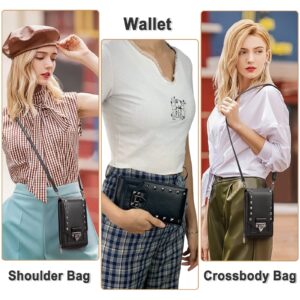 Eslcorri Small Crossbody Bags for Women Trendy - Vegan Crossbody Purse Wide Strap Ladies Shoulder Handbags Multi Zipper Pockets Wallet for Summer Travel Shopping