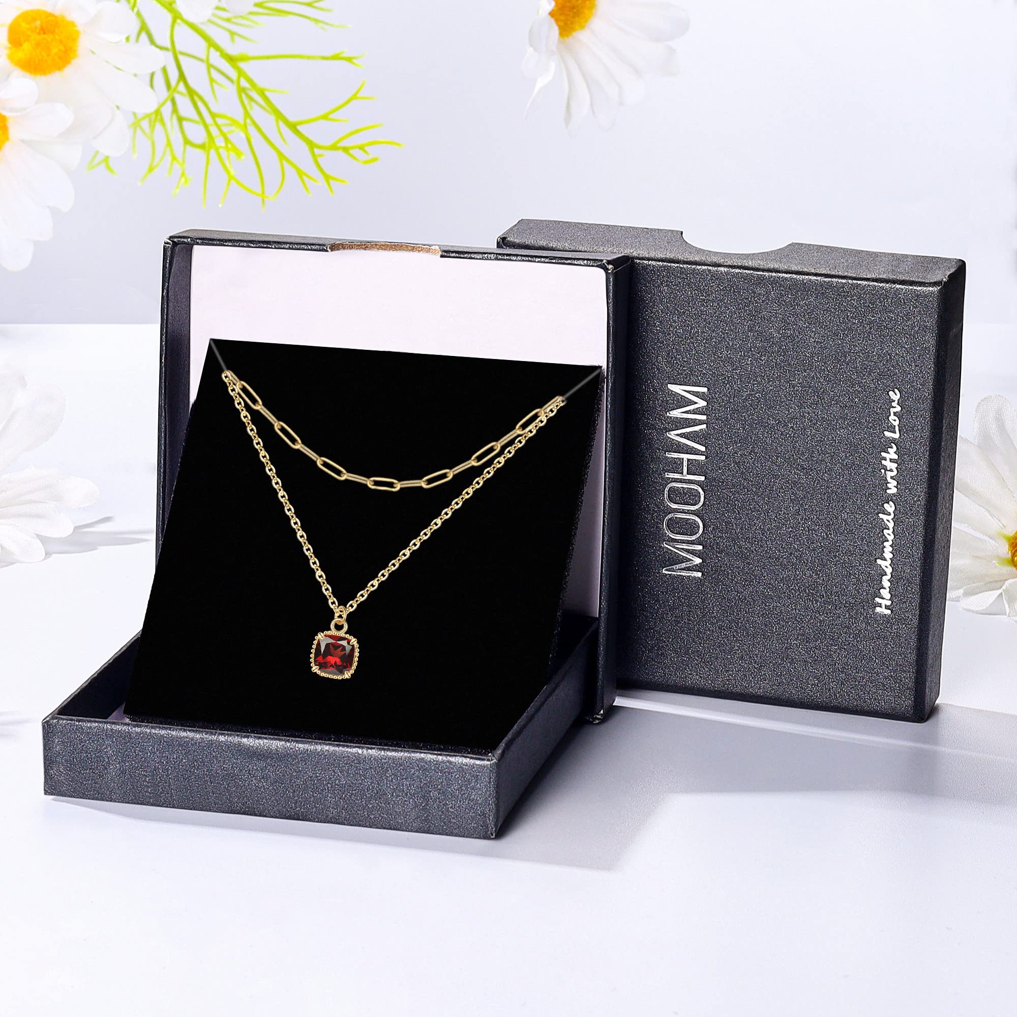 14K Gold Necklaces for Women, Gold Plated Necklace Gold Layered Necklaces for Women Paperclip Chain Necklace for Women Dainty Necklace for Women Pendant Necklace for Women Necklaces for Teen Girls