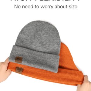 Winter Beanie Acrylic Knit Hats for Men Women Soft Warm Unisex Cuffed Beanie Dark Green