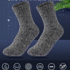 JaGely 20 Pairs Women Knit Wool Socks Bulk Thick Warm Winter Socks Crew Socks Gifts Women Athletic Socks Hiking Socks Soft Casual Socks