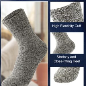 JaGely 20 Pairs Women Knit Wool Socks Bulk Thick Warm Winter Socks Crew Socks Gifts Women Athletic Socks Hiking Socks Soft Casual Socks