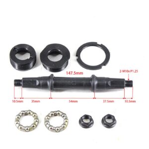 Bike Bottom Brackets Set Steel Bicycle Shaft Axie Bottom Brackets Fixed Steel Crank Square Hole Bottom Bracket 3S/3T/3P/5S Cycling Bearing Cages for MTB Bikes