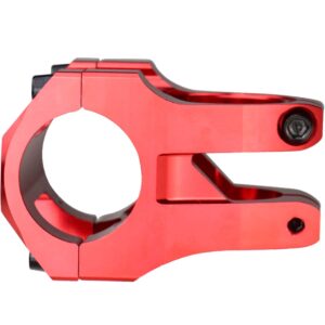 MTB Stem 31.8 45mm Mountain Bike Stem 0 Degree Short Handlebar Stem MTB Head Stem for Most Bicycle, Road Bike, BMX, Fixie Gear, Cycling Red