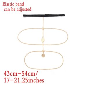 Boho Thigh Chain Sexy Gold Layered Leg Chains Evening Rave Metal Pendant Adjustable Body Accessories Jewelry for Women