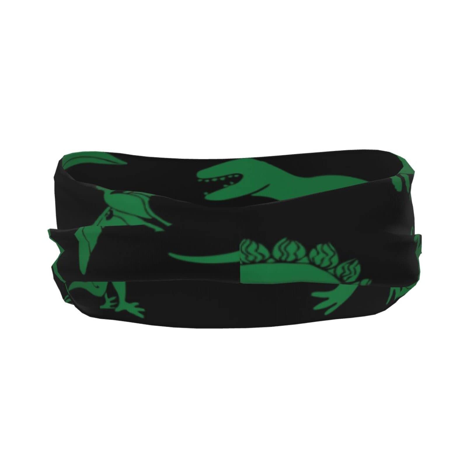 AMRANDOM Men and Women Sweatband Green Dinosaur Sports Sweatband Breatheable Sports Headband for Running, Cross Training, Yoga, Bike