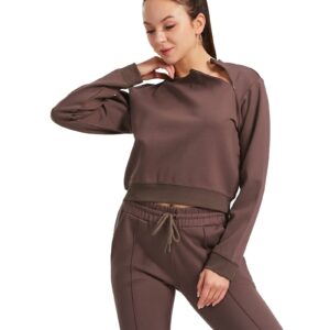 Asoran 2 Piece Tracksuit for Women, Jogging Outfits with Collar Zip, Women’s Long Sleeve Sweatshirts Lounge Pants with Zip