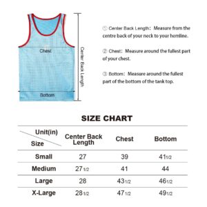 AIMPACT Men Athletic Workout Tank Tops Mesh Quick Dry Fitness Running Gym Muscle Sleeveless Shirts WhiteBlue XL