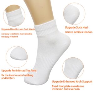 NicelyWe 6 Pairs Ankle Quarter Walking Running Athletic Solid Color Cotton Socks Simple Fashion Student Short Sock for Men Women Youth, Multicolor, M