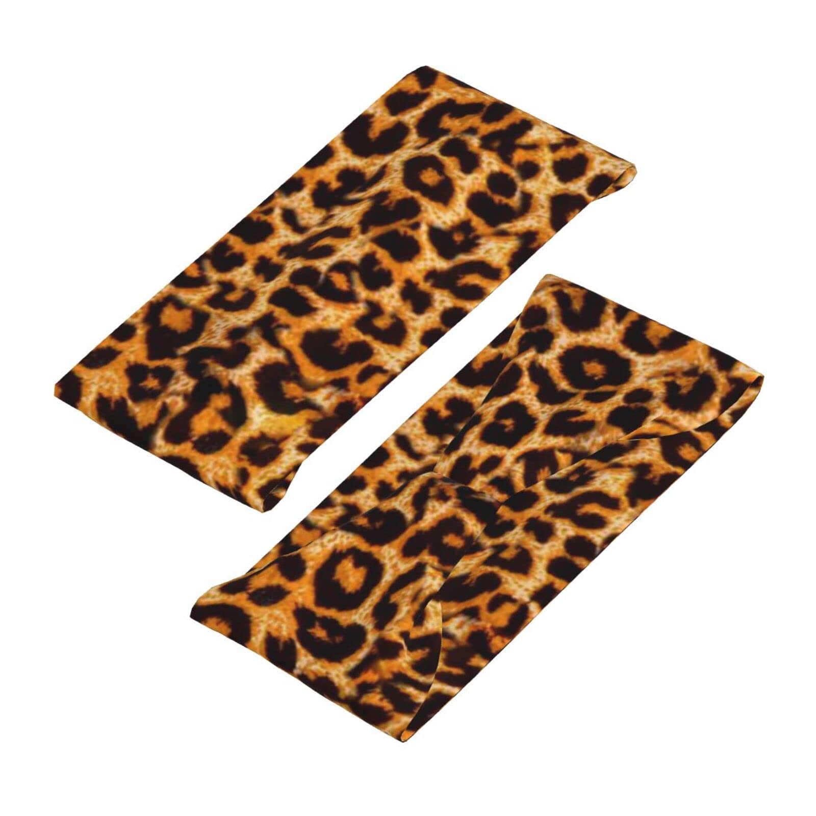 AMRANDOM Animal Leopard Print Sports Headband for Men Sweatband Headband for Running, Cycling, Yoga, Basketball, Stretchy Moisture Wicking Hairband