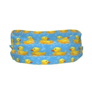 Men and Women Headbands Non Slip Breatheable Sports Sweatband Cute Funny Yellow Duck Rubber Ducky Sky Blue Sweat Band for Workout, Sports, Gym, Cycling