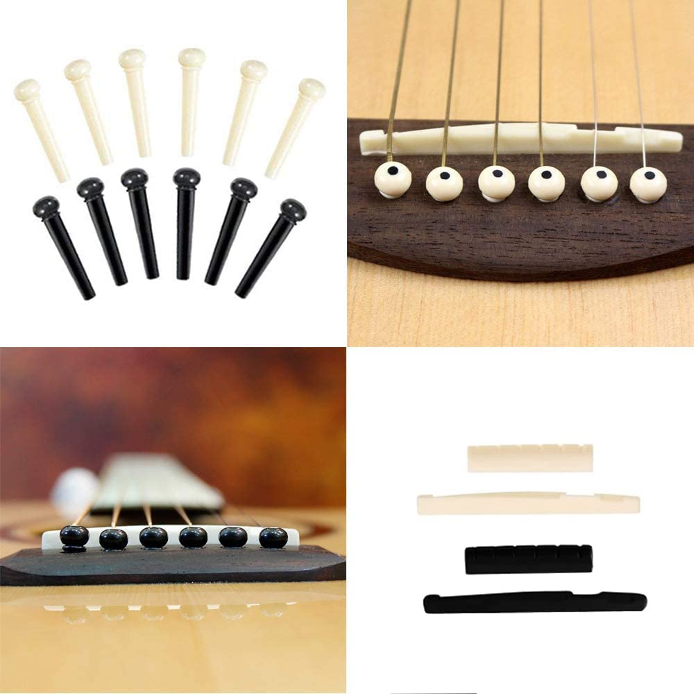 Guitar Accessories Include Acoustic Guitar Strings, Capo, 3-in-1 Restring Tool, Picks, Pick Holder, Bridge Pins, Nuts & Saddles, Finger Protector, Finger Picks (g220809)