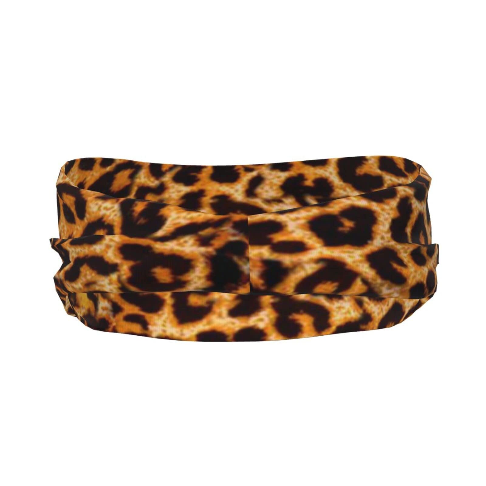 AMRANDOM Animal Leopard Print Sports Headband for Men Sweatband Headband for Running, Cycling, Yoga, Basketball, Stretchy Moisture Wicking Hairband